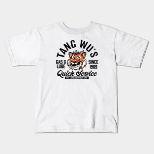 Tang Wu's Gas and Lube - Biker Style (Multicolor) Kids T-Shirt